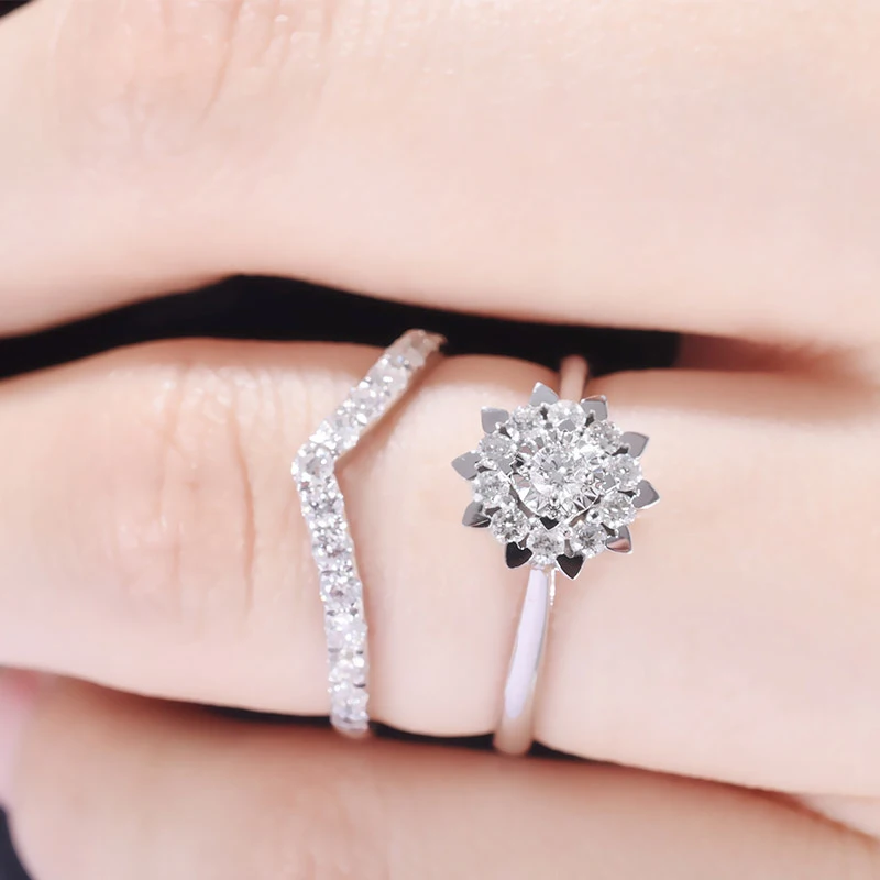 GemsMagic Pear Moissanite Natural Inspired Engagement Ring – gemsmagic