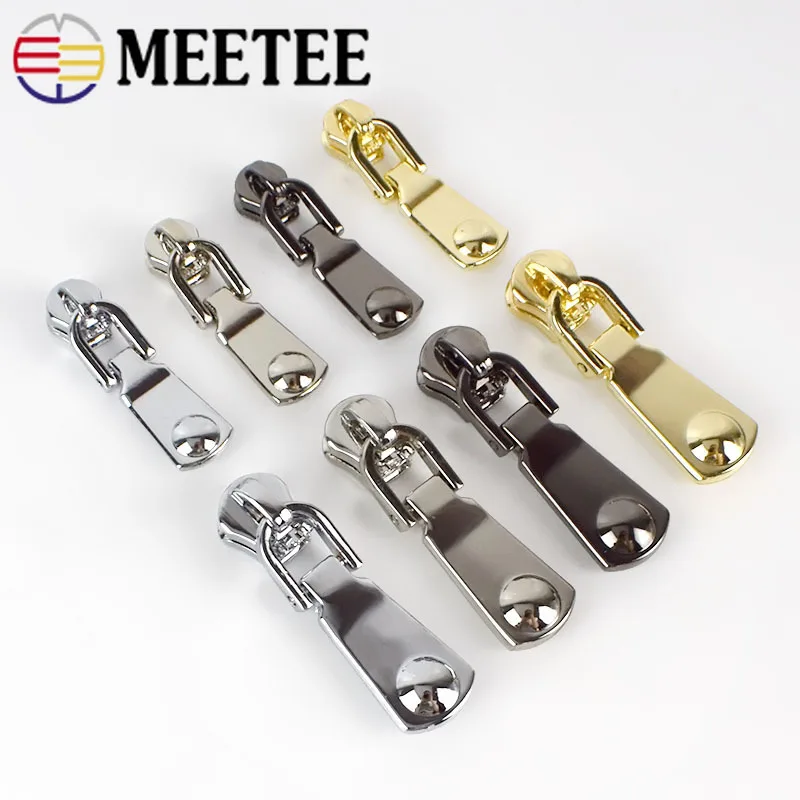 

5Pcs 3# 5# Spring Lock Zipper Sliders For Metal Zippers High Quality Zipper Head Puller Zip Repair Kit DIY Garment Accessories