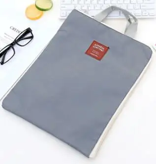 Многофункциональная сумка для файлов на молнии, портативный мобильный портфель из ткани Оксфорд, большая сумка - Цвет: Серый
