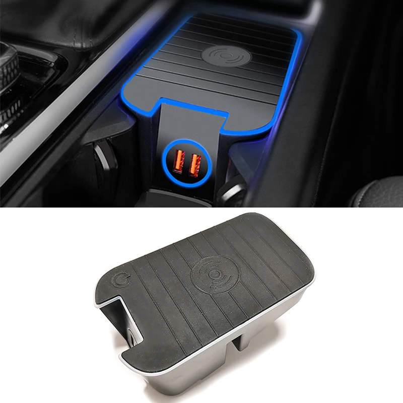 For Volvo XC60 S60 V60 C60 XC90 S90 V90 2018 2019 2020 car QI wireless charger charging plate wireless phone charger accessories