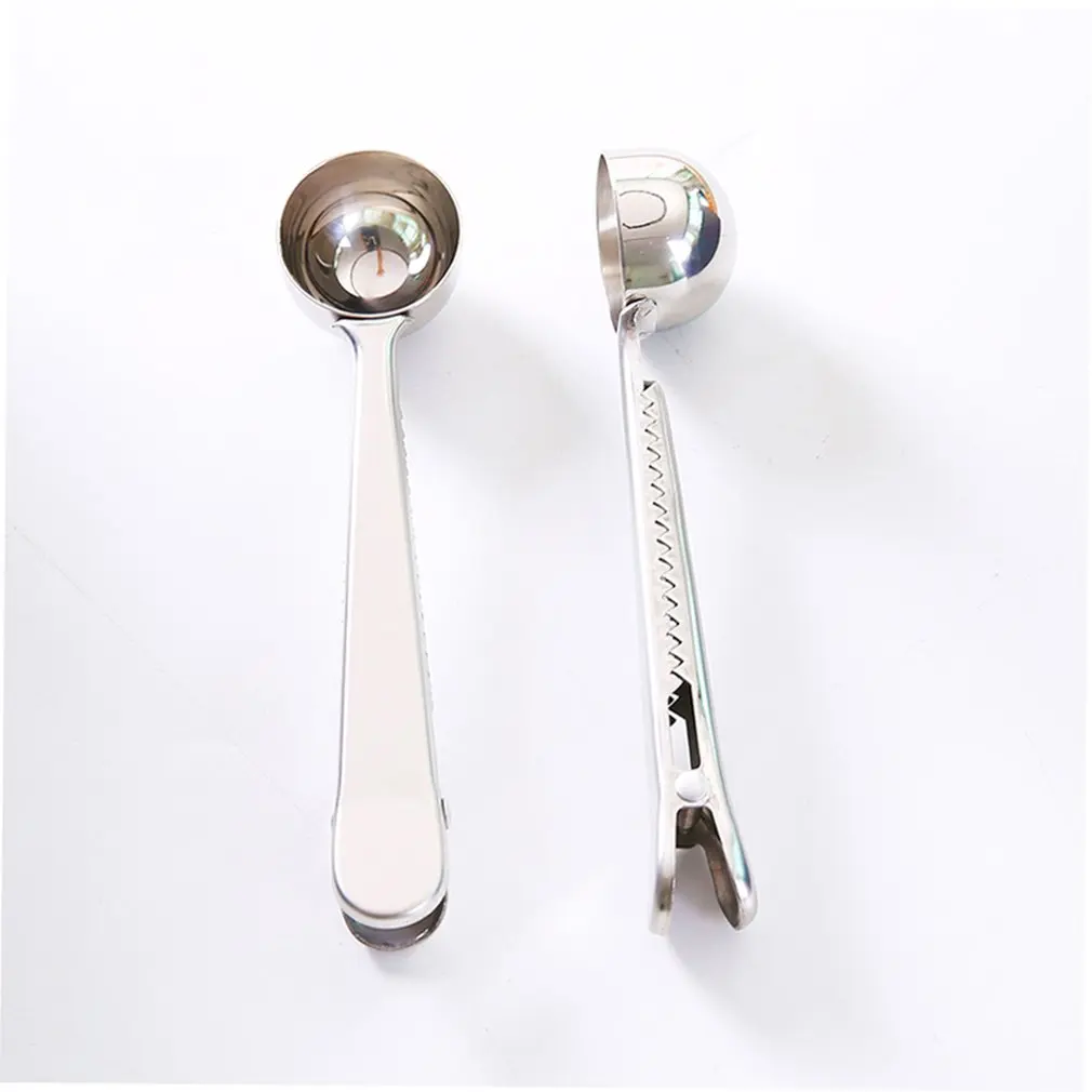 

Multifunction Stainless Steel Coffee Scoop Measuring Cup Coffee Scoop With Clip Tea Coffee Scoop Kitchen Supplies dropshipping