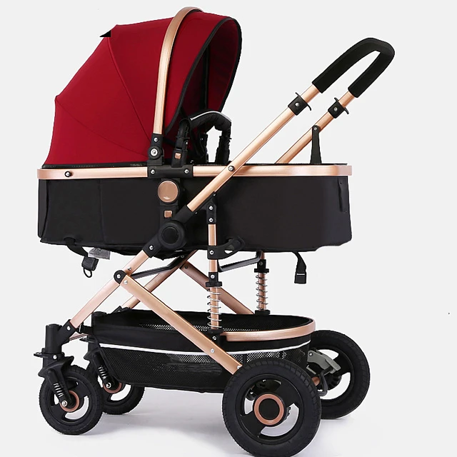 $US $115.02  Light weight travel Baby stroller 7pcs gifts portable can sit and lying folding baby high landscape