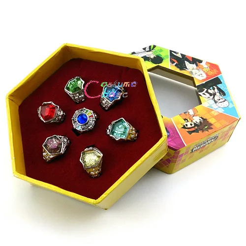 Аниме kateyo Hitman Reborn Sawada Tsunayoshi, аксессуары для косплея, ожерелье, подарочный набор колец