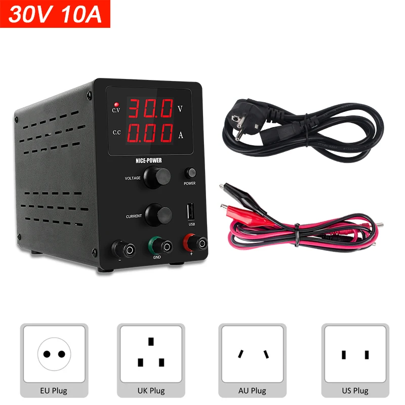 

Adjustable Power Supply 30V 10A Unit Bench Source Universal Switching Lab Power Supplies Shipping From Russia China 220V 110V