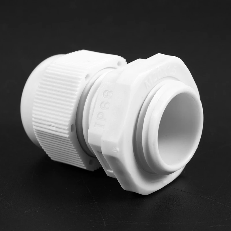 6 шт белые пластиковые Водонепроницаемые кабельные сальники M20 x 1,5