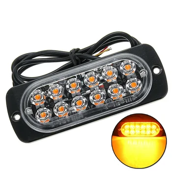 

Warning LED Lights Aluminum A07399 SUV Tractor 2pcs Replacement Amber 36W