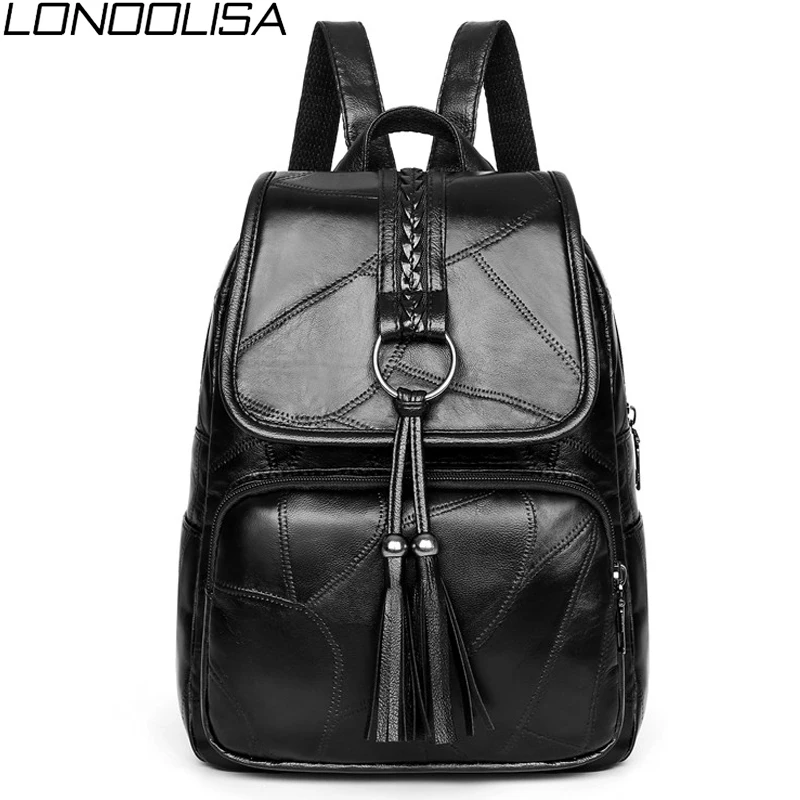 Элегантные женские рюкзаки с кисточками Mochila Feminina школьные сумки из мягкой кожи