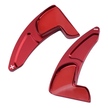 

1Pair Car Aluminum Alloy Steering Wheel Shifter Paddle Trim Cover Red Fit for Dodge Charger Challenger 2015+