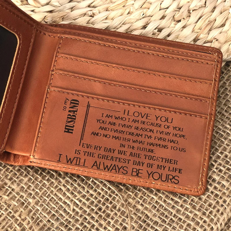 Мужской бумажник из натуральной кожи с 2 окошком ID и RFID блокировкой имени Выгравированный мягкий кожаный мужской кошелек(WDR2
