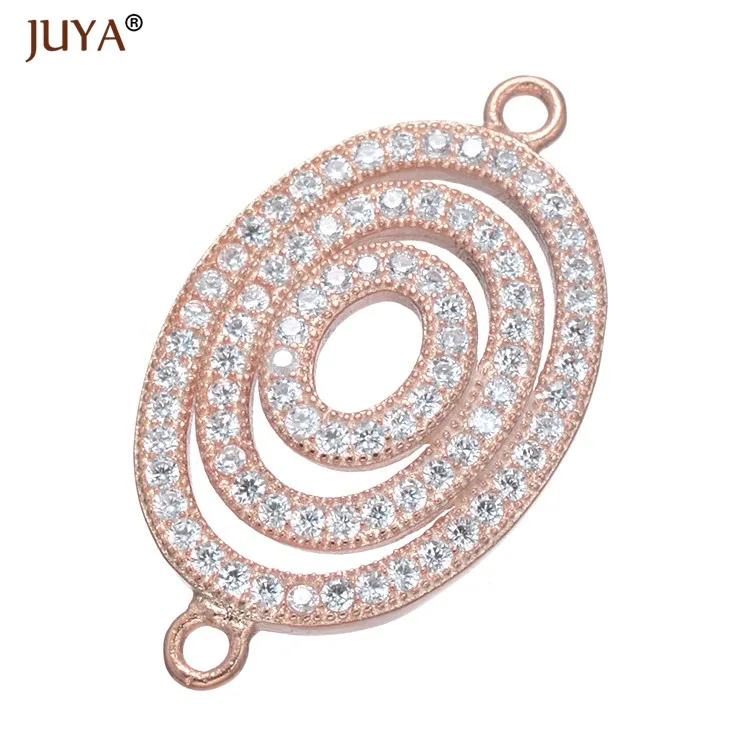 rose gold Роскошные материалы для изготовления украшений Набор для создания бижутерии своими руками, ручная работа, Цепочки и ожерелья Кулоны для соединения Браслета Аксессуар часть Материал фурнитура для украшений - Цвет: rose gold
