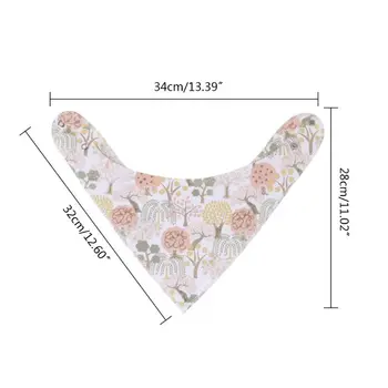 

8 Pcs/set Baby Boys Girls Triangle Bibs Adjustable Snaps Infant Saliva Towel