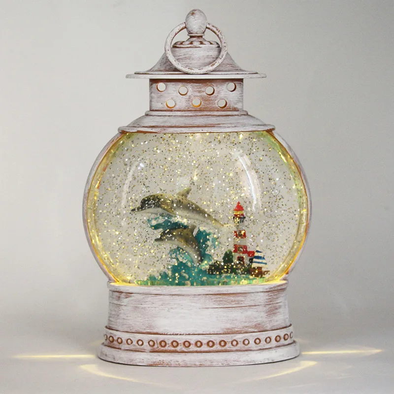 Европейский стиль Дельфин Снежный глобус музыкальная шкатулка Хрустальный шар ремесла светится в темноте день рождения подарок на день Святого Валентина