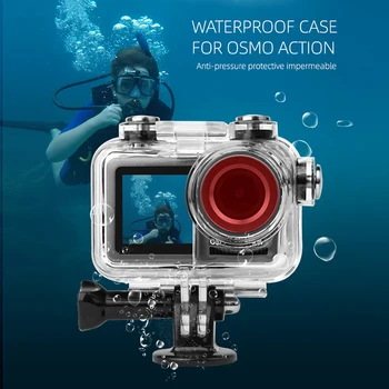 

Sport Camera 60 Meters Waterproof Lens Case Diving Shell Housing For OSMO ACTION Underwater Case Transmittance Underwater Sports