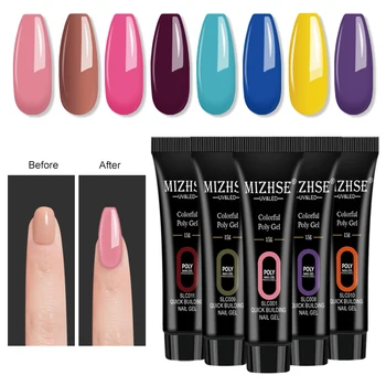 

MIZHSE UV/LED Builder Gel Hard Gel Nail Polish Fast Building Finger Extension 30g/15g Polygel Nail Gel Top&Base Coat Needed