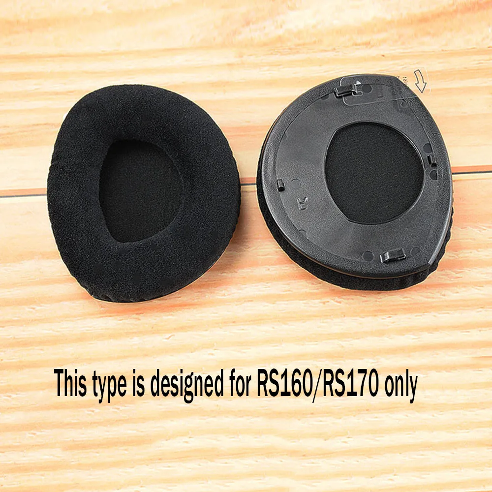 flannel Buckle Сменные амбушюры для наушников Sennheiser RS160 RS170 RS175 RS180 RS185 RS195 из искусственной кожи, амбушюры для наушников - Цвет: flannel Buckle
