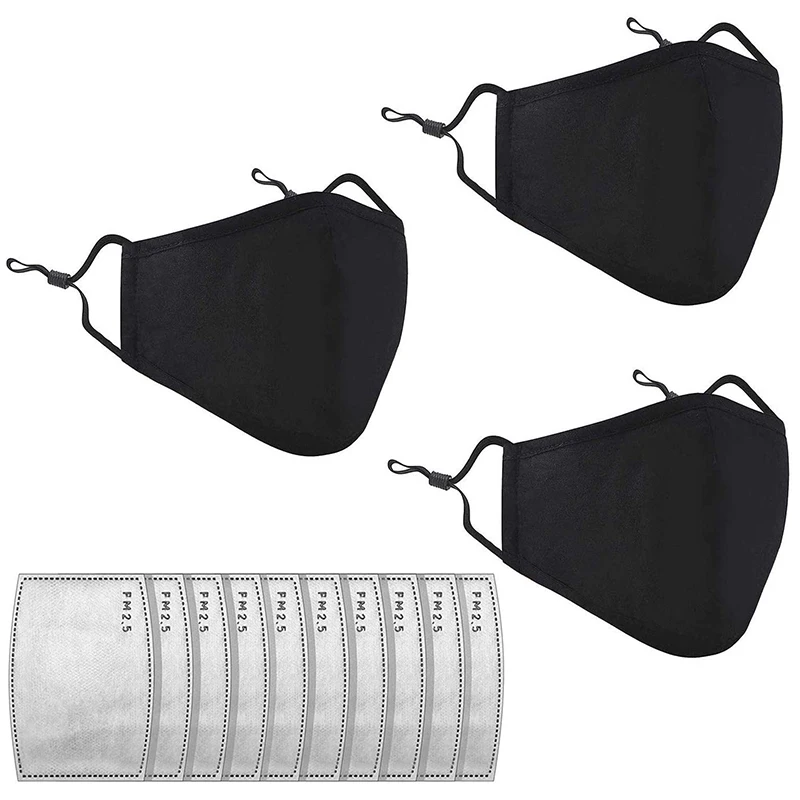 

10 PM2.5 Activated Carbon Filters 3 Plug-In Masks for Plug-In Protective Masks, Outdoor Activities for Adults