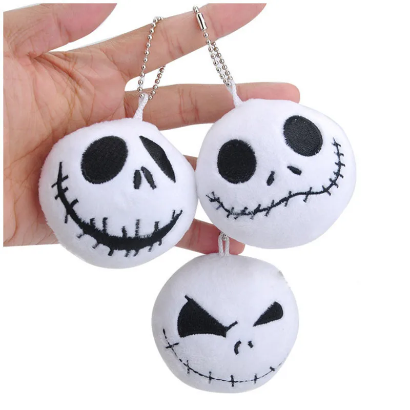 The Nightmare Before Christmas Jack Skeleton Plush Keychain Toys Movie Cartoon Small Key Bag Pendants Dolls Halloween Gift 12pcslot Randomly  (6)