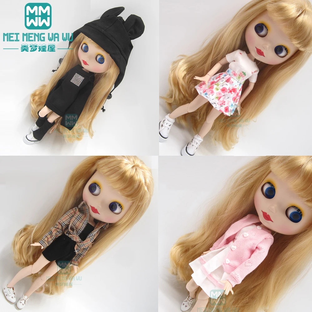 Blyth Doll Clothes fashion Sweatshirts casual hats socks sports shoes for 28-30cm Blyth Azone OB22 OB24 doll accessories
