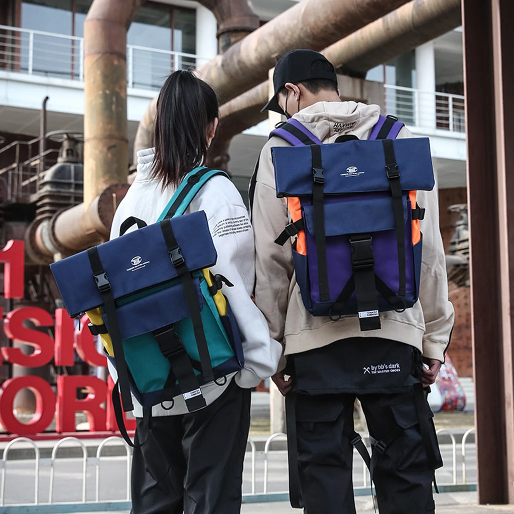 Aelicy Mochila de lona de estilo japonés hombre, morral coreano de para chicos, bolso escolar de gran capacidad con paneles de retales, Mochila para hombre|Mochilas| - AliExpress