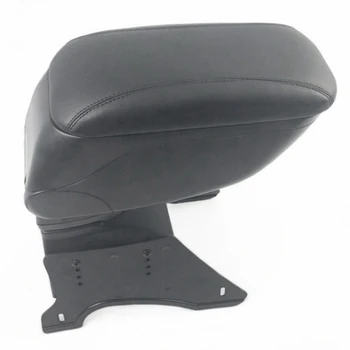 

Universal Black Leather Storage Armrest Box Front Center Console with Adjustable Bracket for Camper Van Truck Car