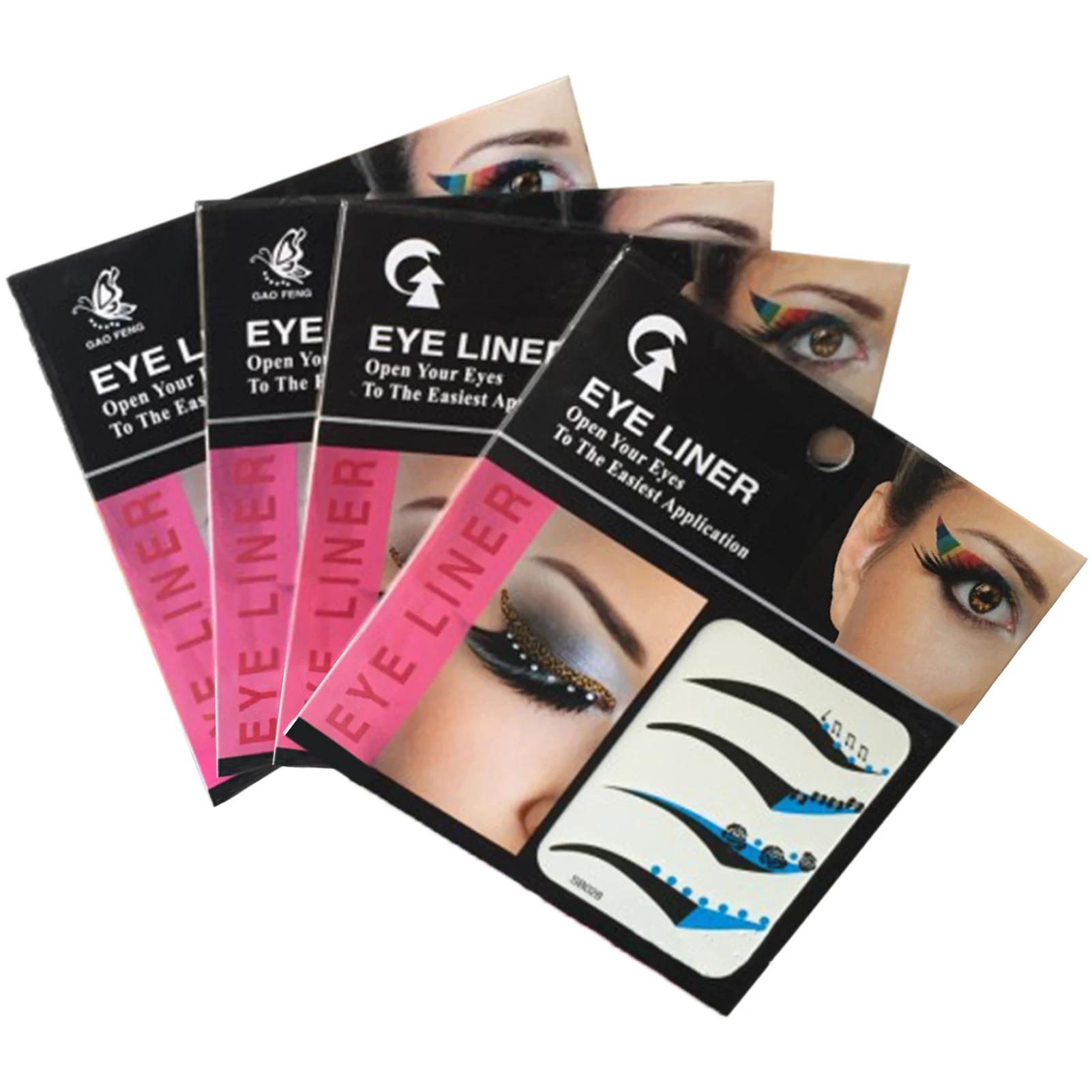 40pairs Reusable Eyeliner Stickers Fashion Eyes Sticker Makeup Eyeliner
