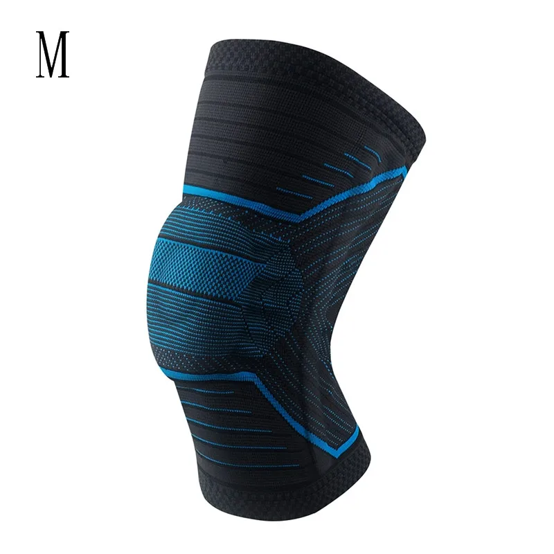 1 шт. наколенники рукав дышащий трикотажные ножки защита колена тренажерный зал на свежем воздухе для фитнеса, волейбола наколенник ZL07 - Цвет: Blue M