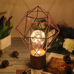 Художественный Железный полый Ретро Декор настольная лампа светодиодный медный провод лампа ночник украшение дома подарки лампа для