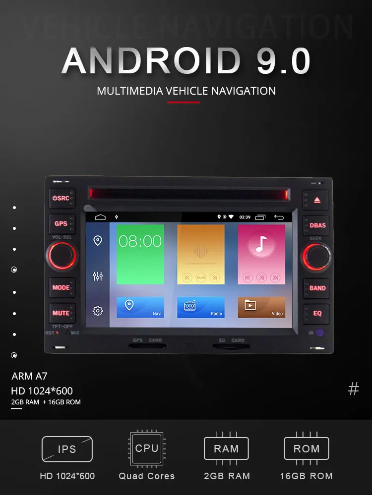 Sale TOPBSNA Android 9.0 Car DVD Player For Volkswage Passat B5 Bora Polo GOLF MK3 Mk4 TRANSPORTER T5 T4 Auto 2 din GPS Navi WIFI RDS 1