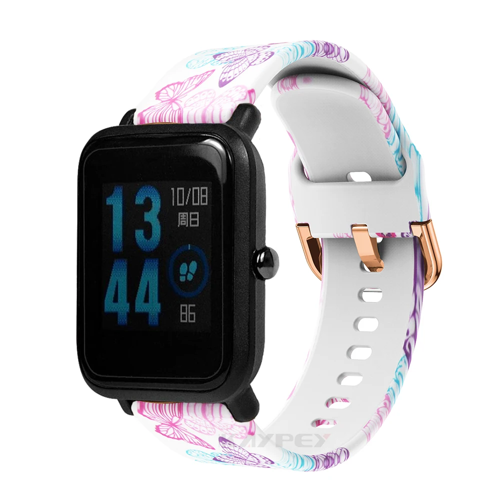 Ремешок силиконовый для Xiaomi Amazfit Bip мягкий резиновый браслет смарт часов Huami bip 20