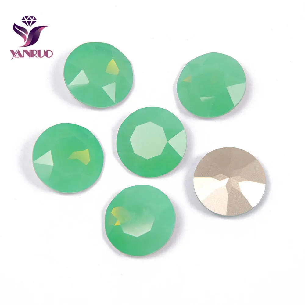 YANRUO 1201 круглые 27 мм Необычные камни для шитья камней и кристаллов DIY Ювелирные изделия большие стразы с бриллиантами для одежды - Цвет: Pacific Opal