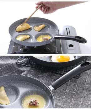 

1Pcs Multifunction Non-stick Frying Pan Cookware Fry Egg Pan Pancake Steak Pan Mini Creative Four-hole Pot Pan Cooking