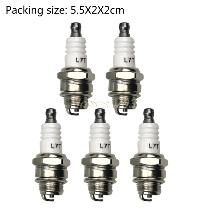 5Pcs Spark Plug Apto para L7T BM6A BPMR7A RCJ6Y RCJ7Y WSR5F 33cc-49cc Trimmer Ventilador Substituições Accessory-V003