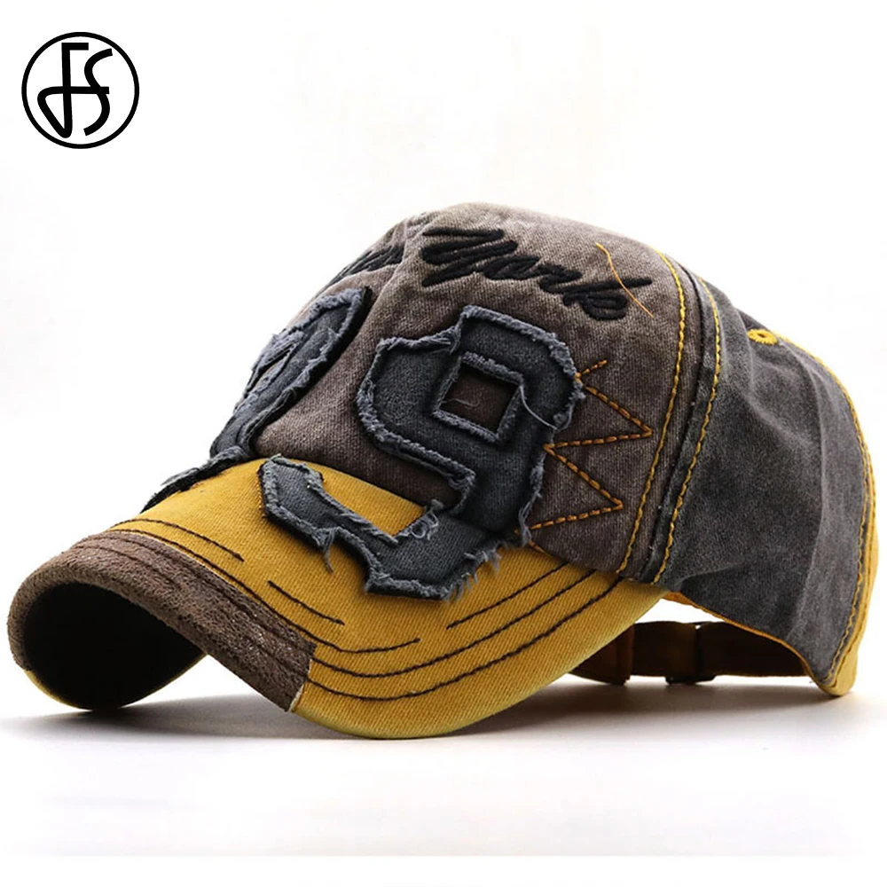 FS 2022 желтая винтажная зимняя бейсбольная кепка для мужчин Snapback хип-хоп Женская