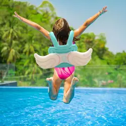 Maillot de bain gonflable pour enfants, aile d'ange, vêtements de flottabilité pour bébé, ceinture, anneau, vestes de sécurité, gilet de natation, B6N4 
