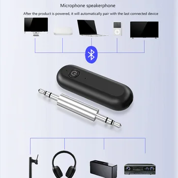 

Bluetooth 5.0 Receiver For 3.5mm Jack Earphone Earphone Speaker Car Transmitter Wireless Adapter Auxiliary Music Hands-Free