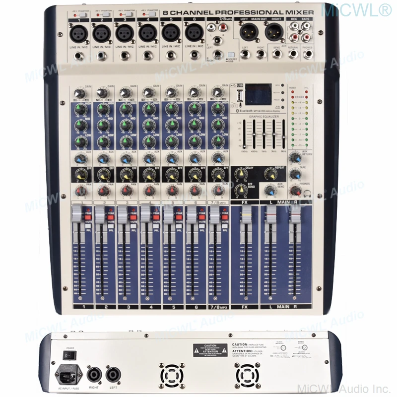 Beautiful High Power Mixer 2400W Amplifier 8