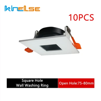 

10PCS Square Adjustable Led Recessed Downlight Lamp Socket GU10/MR16 Frame Bracket Wall Washer Spot Light Holder FittingFixtures