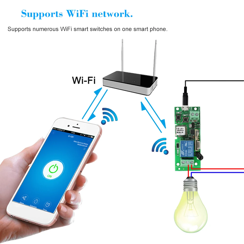EWeLink 433 МГц Wifi переключатель беспроводной релейный модуль умный дом автоматизация модули приложение управление таймер переключатель для Alexa Google Home