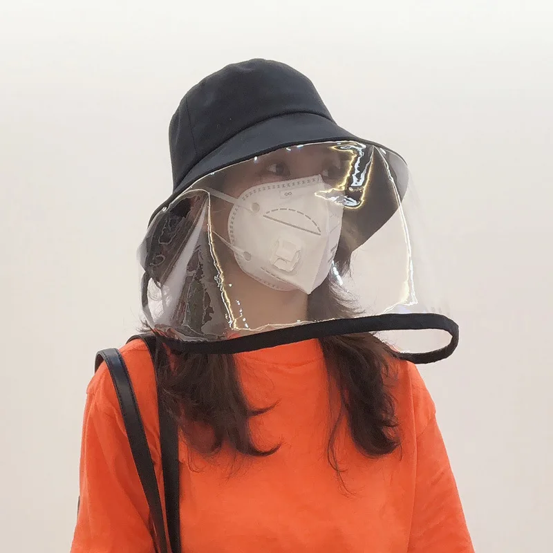 

New Style Anti-droplet Hat Epidemic Travel Eye Protection Mask Restart Protection Bucket Hat Outdoor Korean-style Bucket Hat