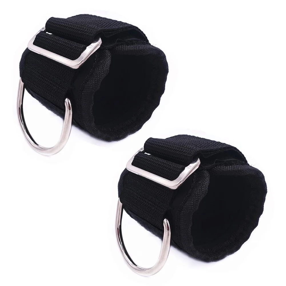 2Pcs Home Gym Fitness Adjustable Ankle Strap D-ring Attachment for Cable Machine Fitness Equipment Accessories