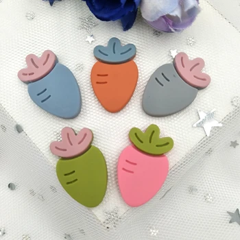 

10Pcs Resin Radish 16*26mm Decoration Crafts Flatback Cabochon Embellishments For Scrapbooking Kawaii Cute Diy Accessories