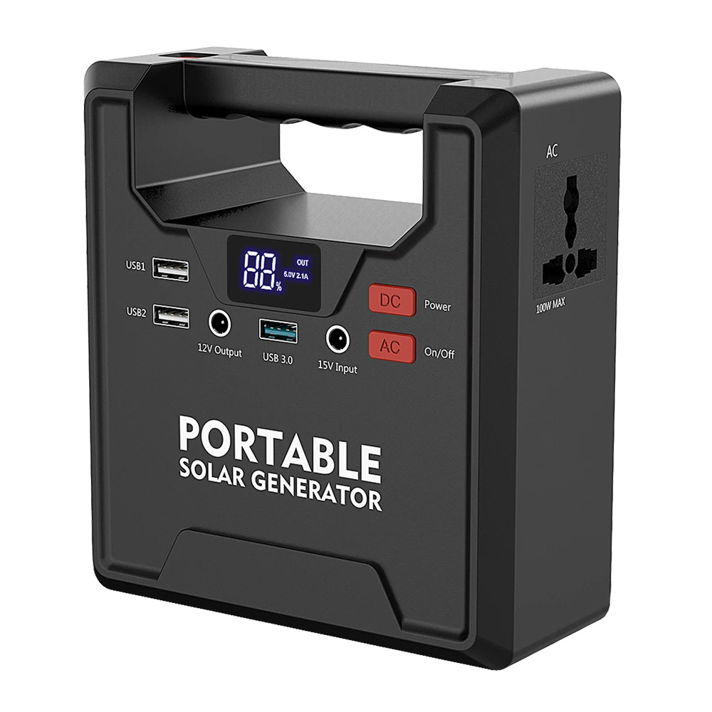 220V 230V EU adapter 145WH/39000mAh Портативная электростанция инвертор аварийный аккумулятор с фонариком и светодиодный фонарь для кемпинга AC DC QC3.0 usb порты - Цвет: 220V 230V EU adapter