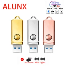 Clé USB 128 en métal, support à mémoire de 8GB 16GB 32GB 64GB 3.0 GB 256GB 128GB, lecteur FLASH
