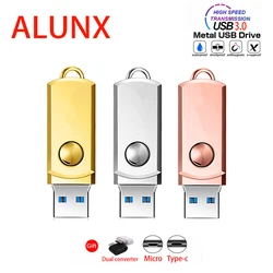 Clé USB 128 en métal, support à mémoire de 8GB 16GB 32GB 64GB 3.0 GB 256GB 128GB, lecteur FLASH 