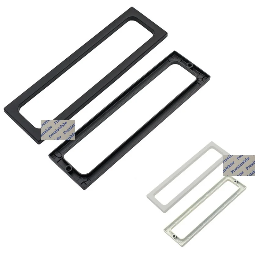 2Pcs Zinc Alloy White Black Consice Rectangle Finger Pull For Sliding Glass Door Closet Window