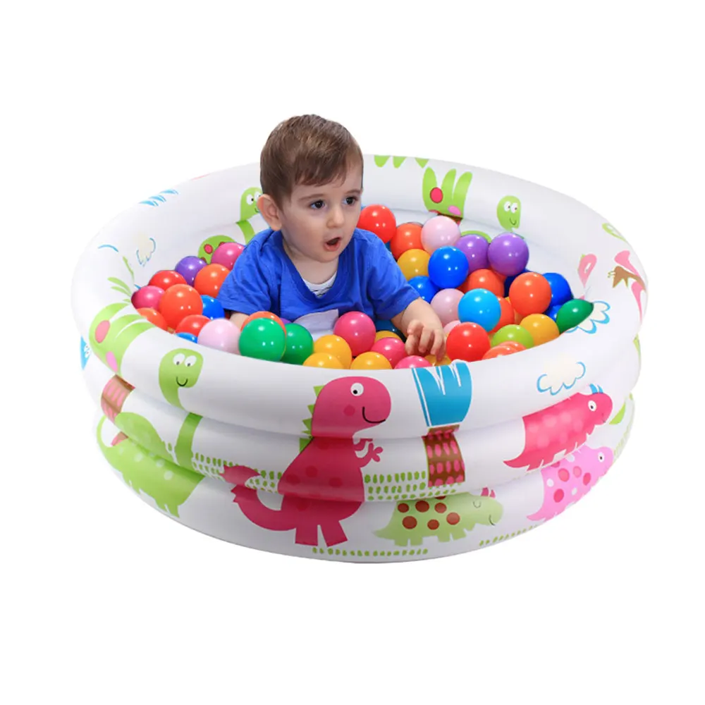 Детский бассейн портативный круглый надувной садовый из ПВХ для игр в воде |