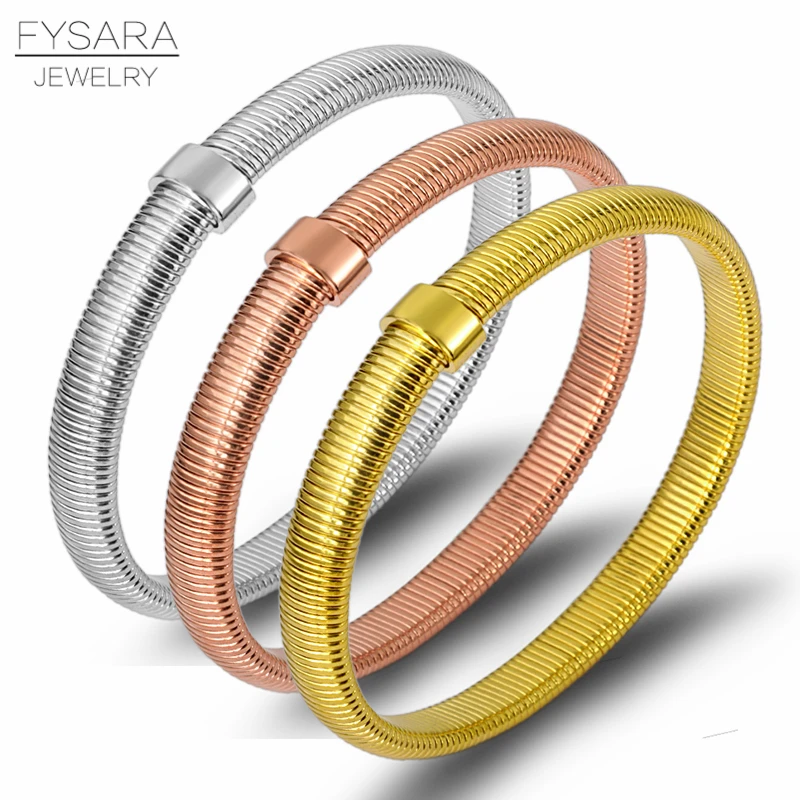 Jewelry Spring Bracelets Bangles Rose Gold Color Bracelets Bangles Rose Gold Color