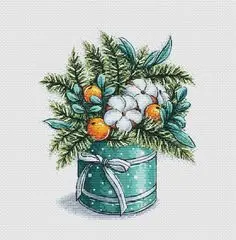 Bouquet Di Cotone Kumquat Punto Croce Filo Di Cotone Ecologico Ricamo Decorazione Della Casa Appeso Pittura Regalo