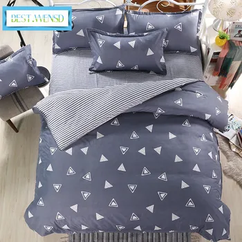 

BEST.WENSD Fashion Bedding Set egyptian cotton Duvet Cover sets bed clothes Geometric pattern Pillowcase -king size bedding set