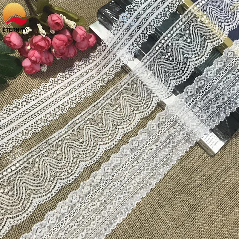 !5-6cm s2153-1 white multi-color knitted lace pure cotton fabric accessories sewing DIY handmade bedding tablecloth curtain flow | Дом и сад